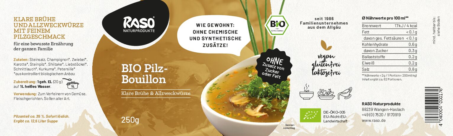 RASO BIO Pilz-Bouillon – Bild 2