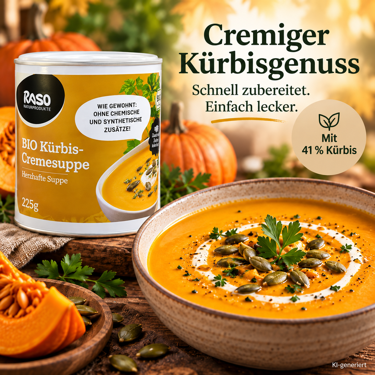 RASO Bio Kürbiscreme Suppe – Bild 2